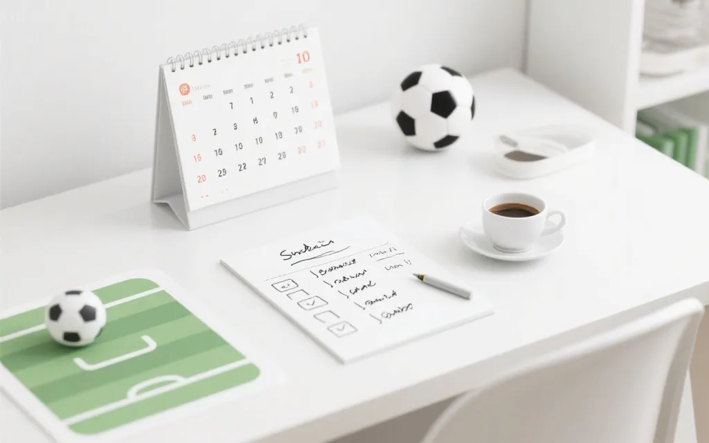 2026世界杯周末观赛计划表，日历与手写笔记风格